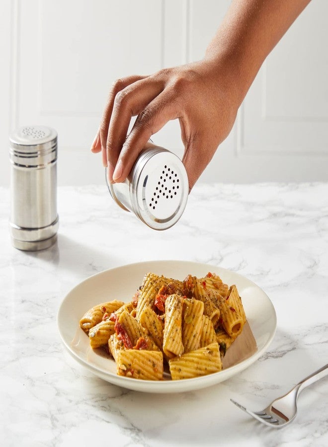 Juvale 2 oz Stainless Steel Metal Salt and Pepper Shakers Set for Kitchen, Dinner Table, Cooking, Travel, Refillable, Perforated "S" and "P" Caps (3.5 in) - Image 2