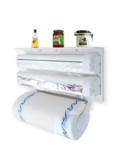 APURK APURK Tissue Paper Roll Holder for Kitchen Kitchen Accessories Triple Paper Dispenser Tissue Paper Storage Holder Plastic Organizer Stand for Tissue Paper Set of 1  - Image 3
