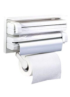 APURK APURK Tissue Paper Roll Holder for Kitchen Kitchen Accessories Triple Paper Dispenser Tissue Paper Storage Holder Plastic Organizer Stand for Tissue Paper Set of 1  - Image 1