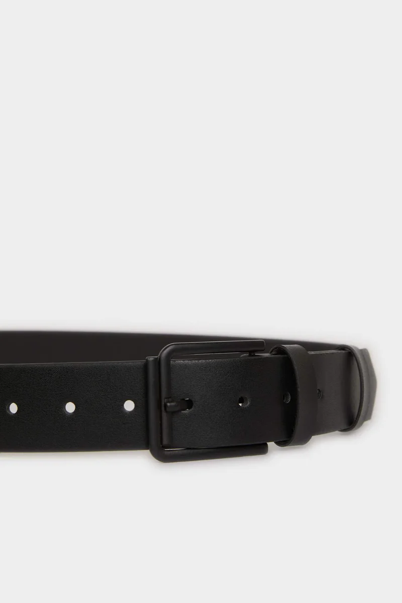 Defacto  Man Rectangle Clasp Faux Leather Jean Belt for Men | Best Price UAE