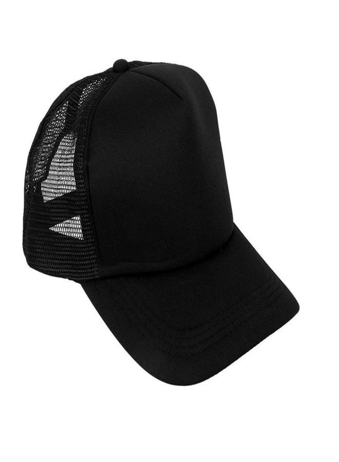 pass pass 🧢✨ Solid Self-Design Net Cap for Boys | Stylish & Breathable Summer Cap | Adjustable Free Size (Multicolor/Black) - Image 2