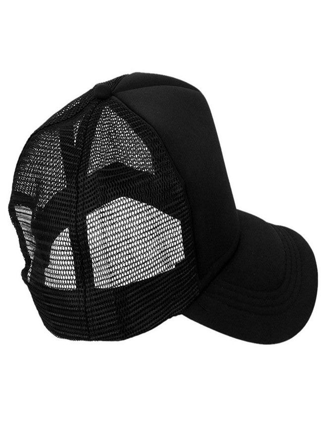 pass pass 🧢✨ Solid Self-Design Net Cap for Boys | Stylish & Breathable Summer Cap | Adjustable Free Size (Multicolor/Black) - Image 4