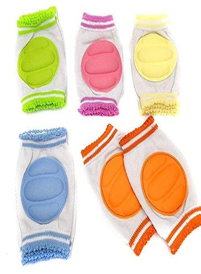 Home Stuffs Baby Knee Pads for Crawling, Toddlers, Infant, Girl, Elbow Safety Protector, Stretchable Anti-Slip Padded Elastic Soft Cotton Support Protector Knee Cap for Kids (Multi-Color) - Image 1