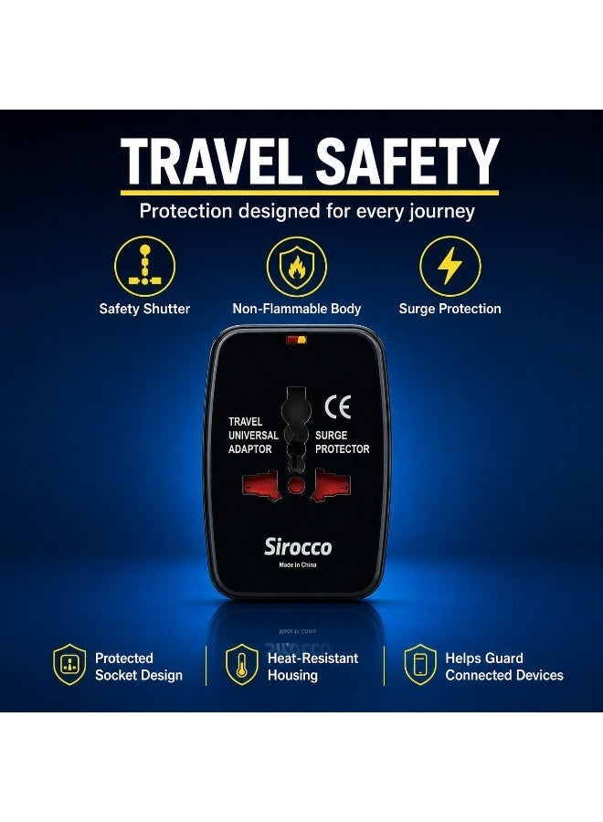 SIROCCO Travel Adaptor Universal All-In-One With Surge Protection, Sirocco 931L - Image 5