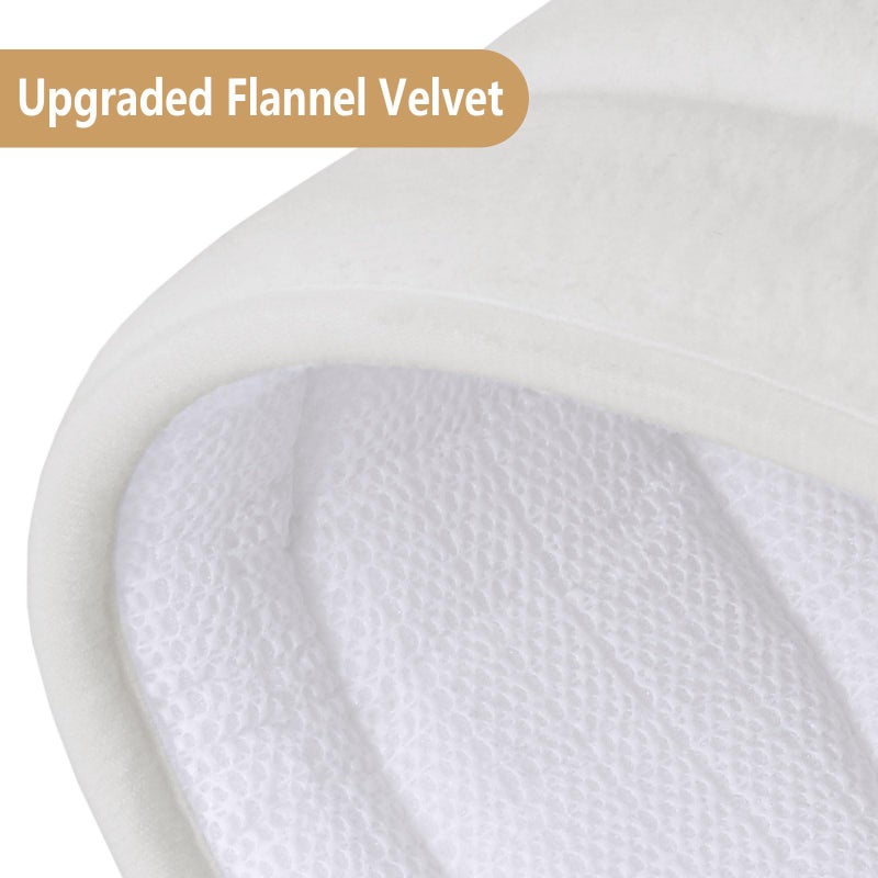 بجند بوجاندا Memory Foam Poat Brud Mat 24x16 Extra Soft and Extorbbent Bath Hats Non-Slip and Machine Rases Rases for Bathroom Floor Tub and Shower Ivory - Image 1