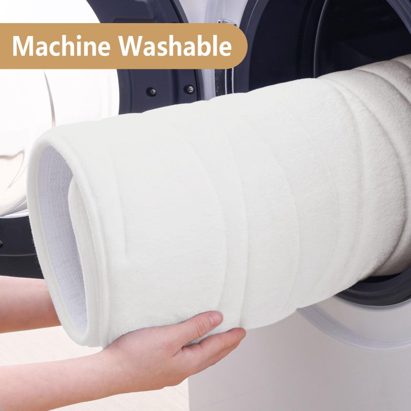 بجند بوجاندا Memory Foam Poat Brud Mat 24x16 Extra Soft and Extorbbent Bath Hats Non-Slip and Machine Rases Rases for Bathroom Floor Tub and Shower Ivory - Image 4