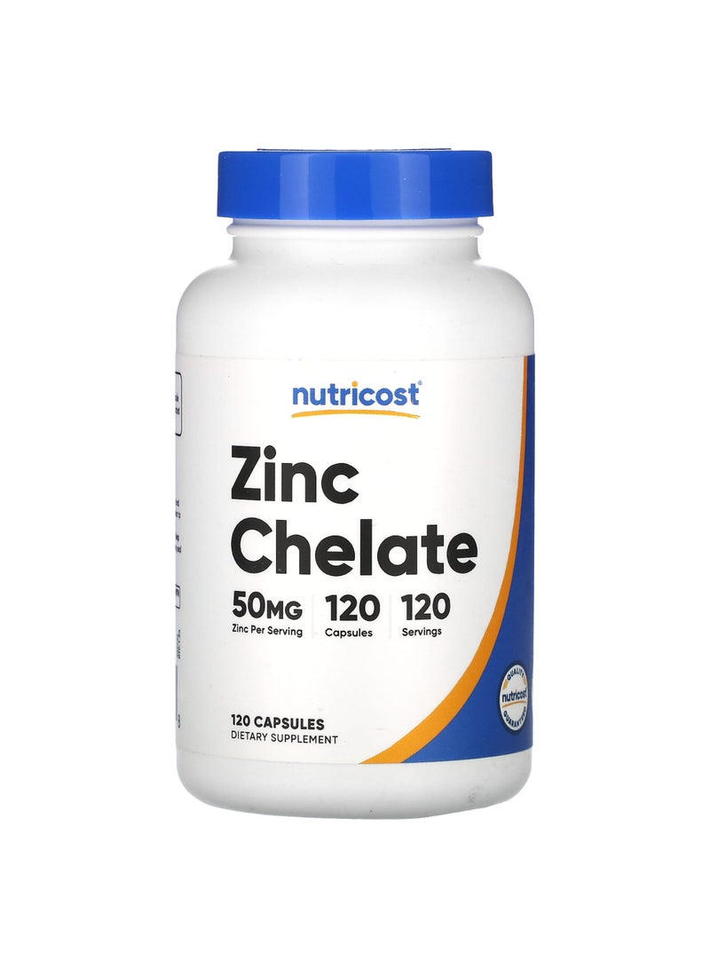 Zinc Chelate, 50 mg, 120 Capsules