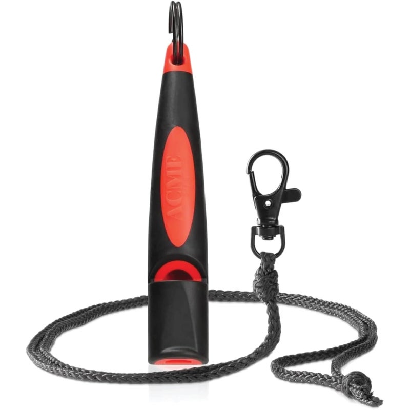 ACME Alpha 2105 Dog Training Whistle with Enhanced Ergonomic Grip BPAFree Plastic 110 dBA Standardized Frequency for Smaller Dogs Weatherproof Made in The UK Black on Day Glow Orange - Image 2