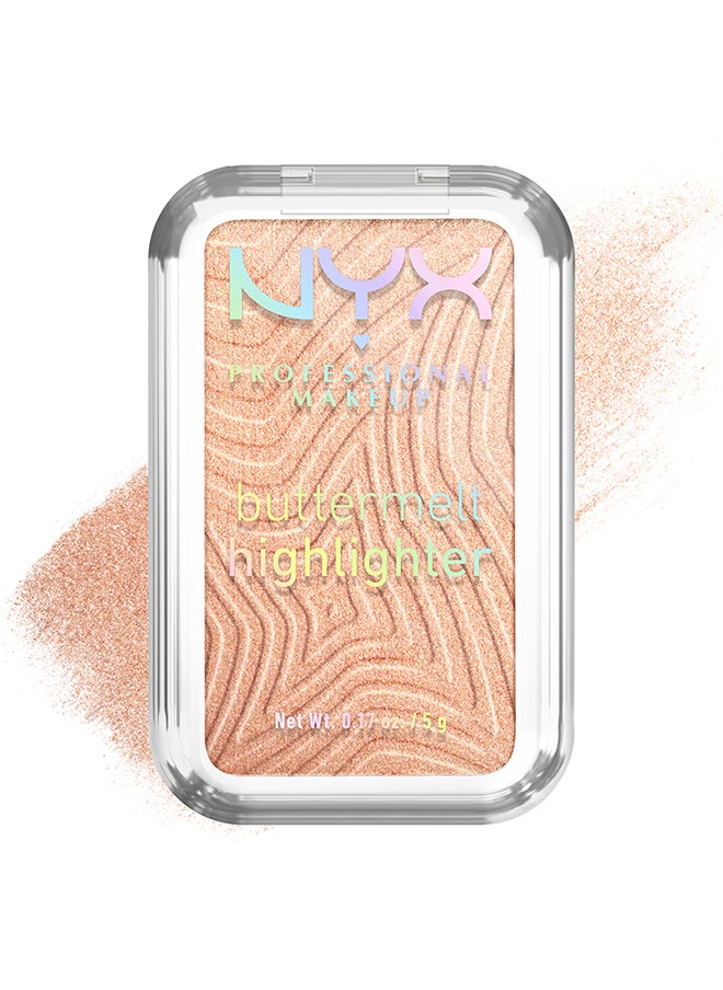 NYX PROFESSIONAL MAKEUP Buttermelt Highlighter Powder Highlighter 12 HR Wear Fade And Transfer Resistant Glaze it Butta  - Image 3