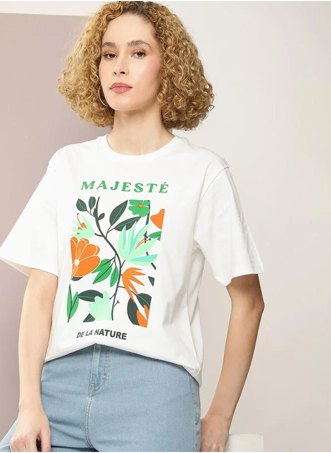Dillinger Oversized Majeste Graphic Print T-Shirt by Styli