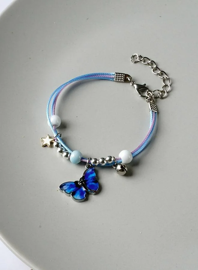 تايك تو Butterfly Charm Layered Bracelet