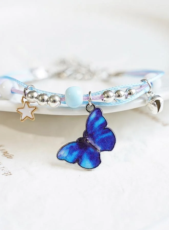 تايك تو Butterfly Charm Layered Bracelet