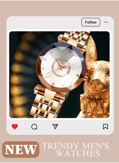 SENO A lady's charm quartz watch with a stainless steel band and diamond-studded dial, it's a simple, stylish, and luxurious timepiece for women.  - Image 4