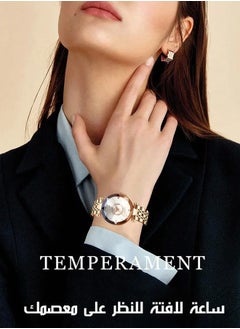 SENO A lady's charm quartz watch with a stainless steel band and diamond-studded dial, it's a simple, stylish, and luxurious timepiece for women.  - Image 2