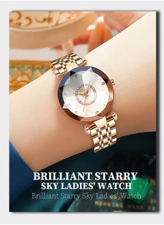 SENO A lady's charm quartz watch with a stainless steel band and diamond-studded dial, it's a simple, stylish, and luxurious timepiece for women.  - Image 5