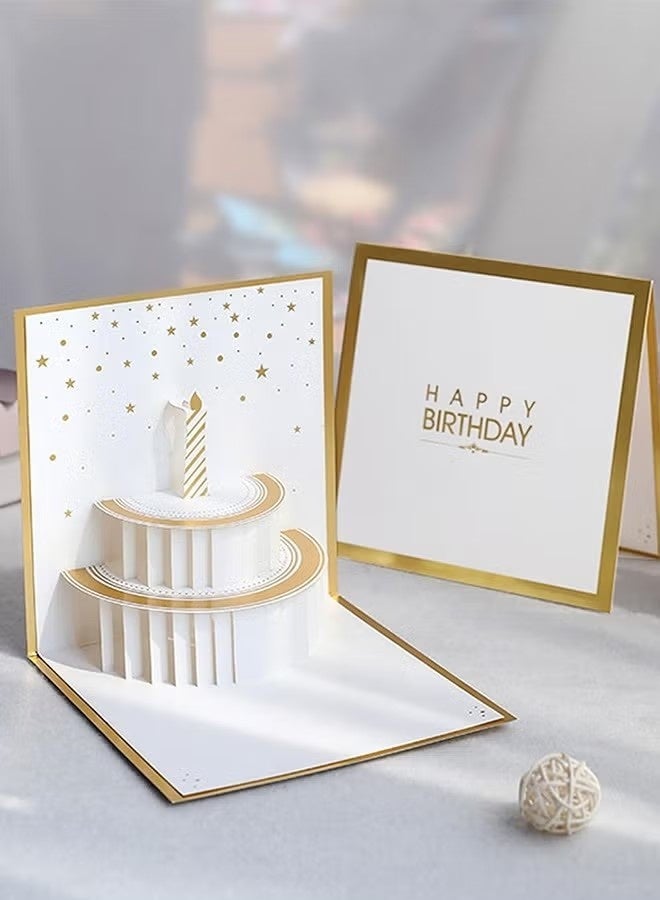Fancy Elegant Design 3D Pop-Up Card, Greeting Card for Birthday, Sturdy and Solid Cardstock Gift Card Best for Birthday, Graduation, Anniversary - Image 1