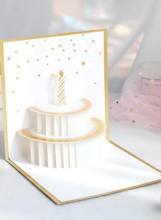 Fancy Elegant Design 3D Pop-Up Card, Greeting Card for Birthday, Sturdy and Solid Cardstock Gift Card Best for Birthday, Graduation, Anniversary - Image 3