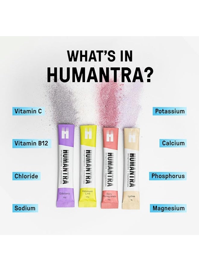 Humantra Hydration Packets | Zero Sugar Electrolyte Hydration Multiplier w/Essential Minerals, Boost Immune & Metabolic Functions | Electrolytes Powder (80 count, 4 Pack Bundle All Flavors) - Image 2