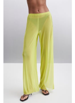 GRIMELANGE Arista Women's Summer Tulle Pistachio Green Pants  - Image 1