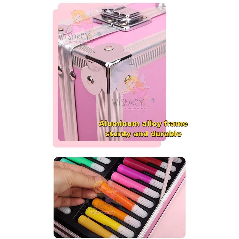 Aldea Pieces Art Set for Kids with Unicorn Theme Storage Case Craft Supplies Kit for Drawing and Painting with Oil Pastel Water Color Pencils, Sketch Pen - Image 5