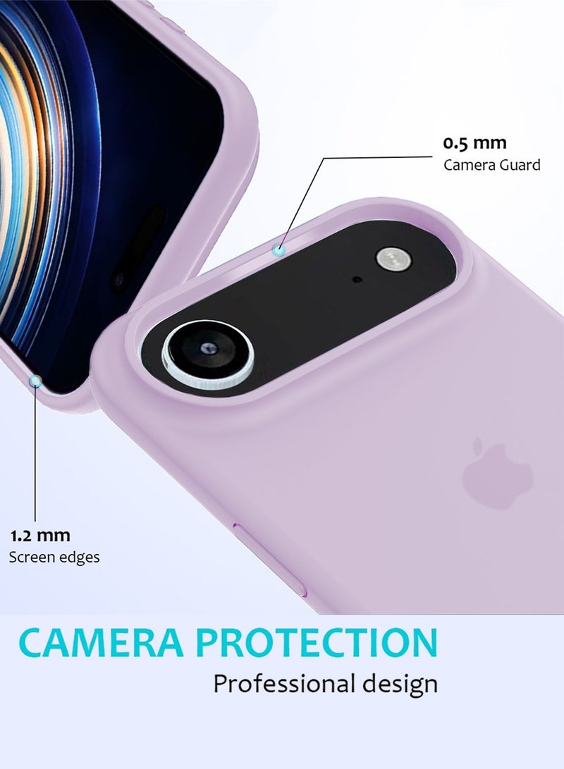 دبليو تيك غلاف واقي عالي الجودة من السيليكون السائل لآيفون  إير 5G لعام 2025 (MCRPSN) - لافندر - Image 4