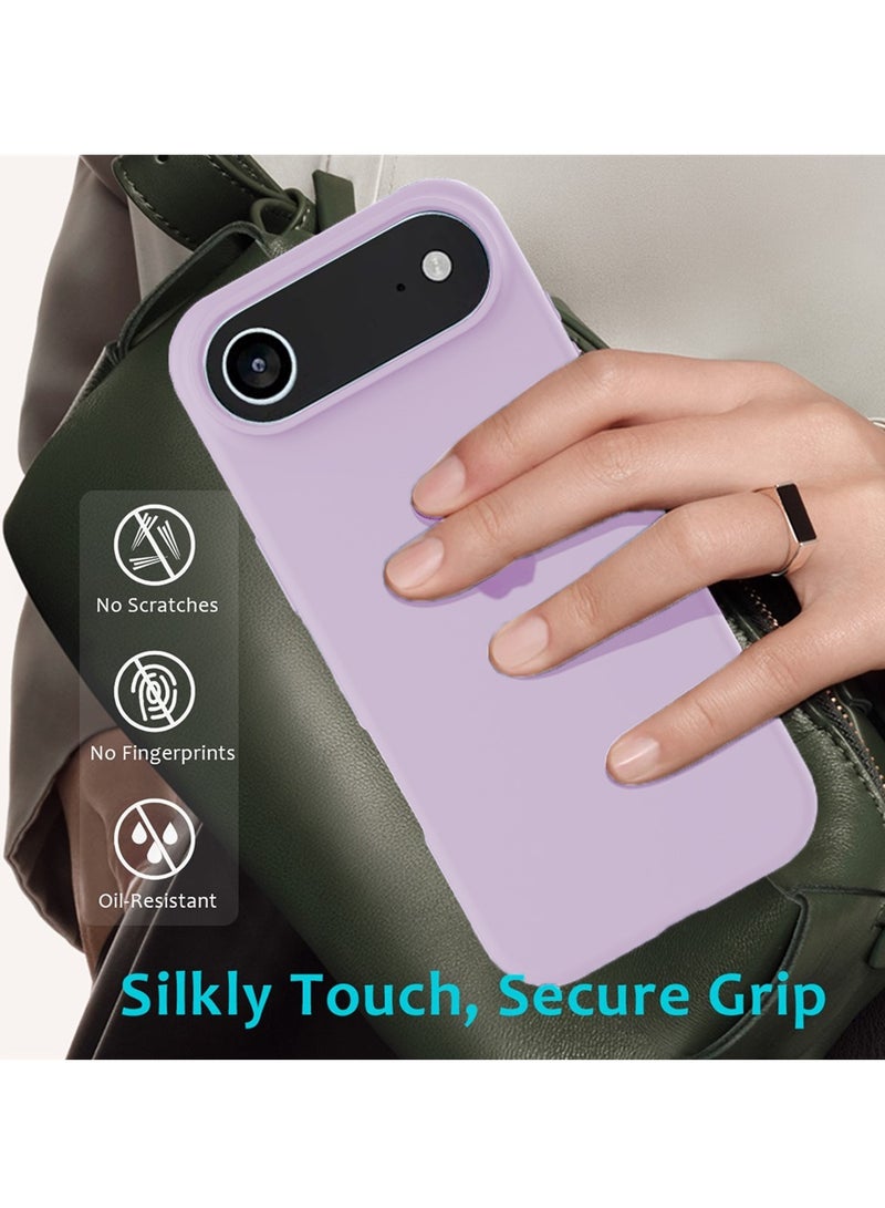 دبليو تيك غلاف واقي عالي الجودة من السيليكون السائل لآيفون  إير 5G لعام 2025 (MCRPSN) - لافندر - Image 2