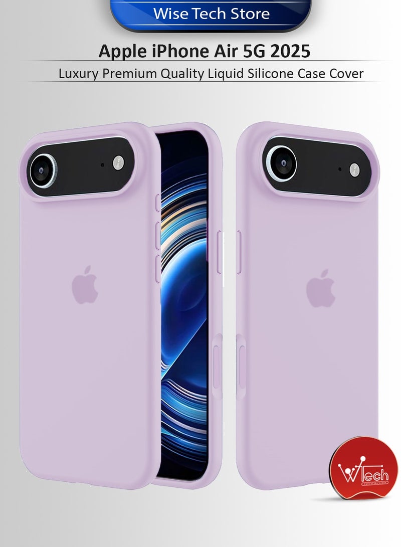دبليو تيك غلاف واقي عالي الجودة من السيليكون السائل لآيفون  إير 5G لعام 2025 (MCRPSN) - لافندر - Image 1