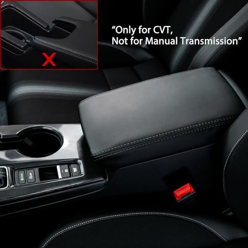 CKE Compatible with Honda Civic 2026 2025 2024 2023 2022 with CVT Car Center Console Armrest Cover Armrest Storage Box Lids Seat Cover Protector -Black (Black line) - Image 2