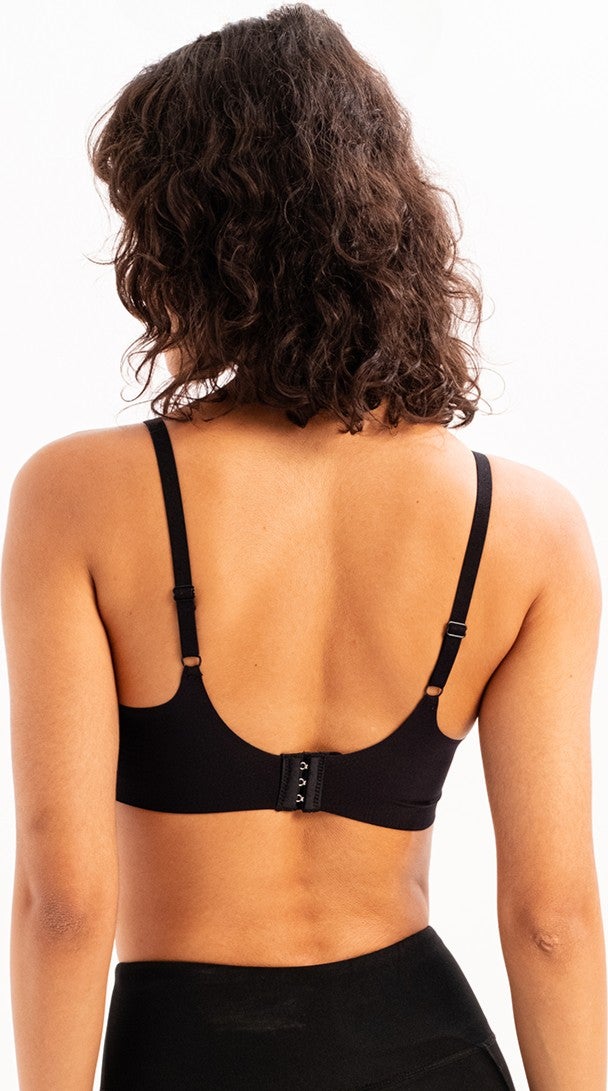 Justever Seamless Removable Padded Support Bra Black Women Laser Bra - Flux  - Image 2