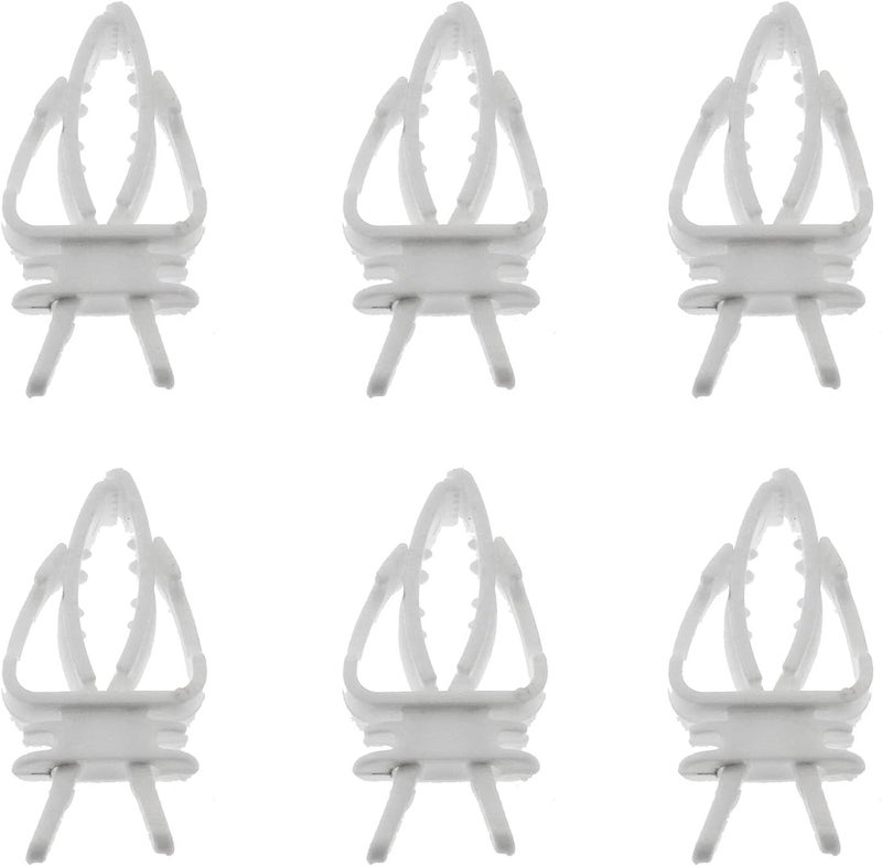 heyous Birds Food Holder heyous 6pcs Bird Cage Food Holder Clips White Pet Parrot Fruit Vegtable Clips Cuttlefish Bone Feeder Device Pin Clamp Bird Cage Accessories - Image 1