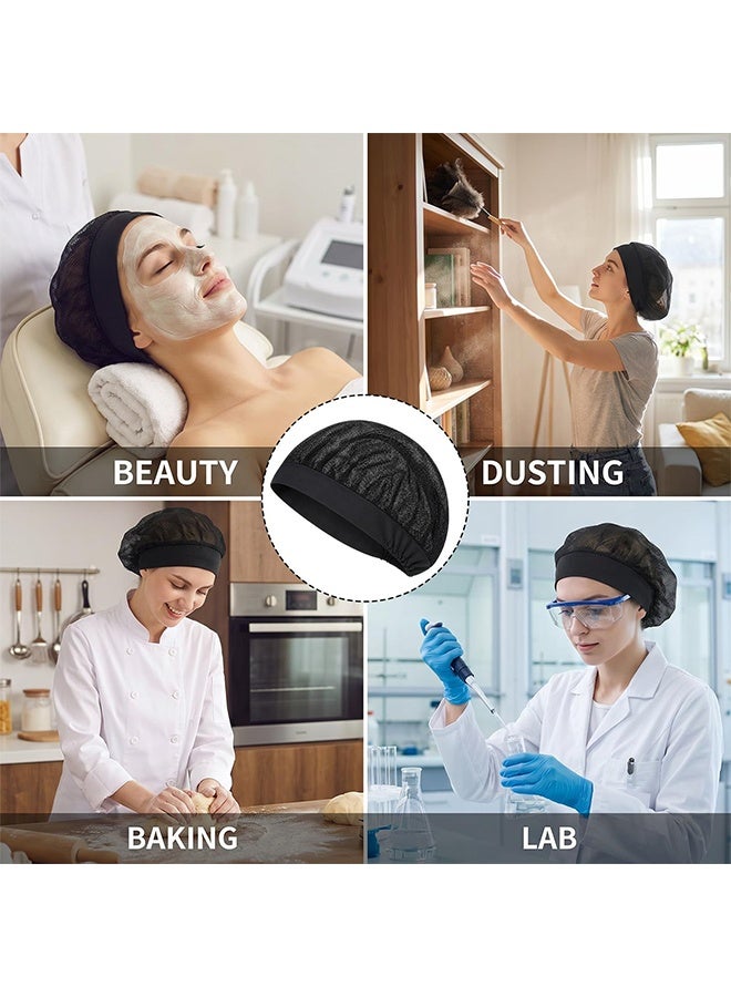 2 Pcs Chef Hats for Women, Adjustable Cooking Chefs Cap Food Service Hair Nets, Unisex Elastic Kitchen Cooking Hat, Mesh Cap Cooking Chef Cap, Reusable Washable Black - Image 5