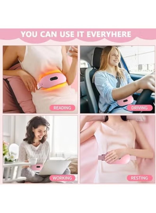 وسادة تدفئة كهربائية لاسلكية لتخفيف آلام الدورة الشهرية – 4 مستويات حرارة و4 أوضاع اهتزاز للبطن والظهر - Image 3