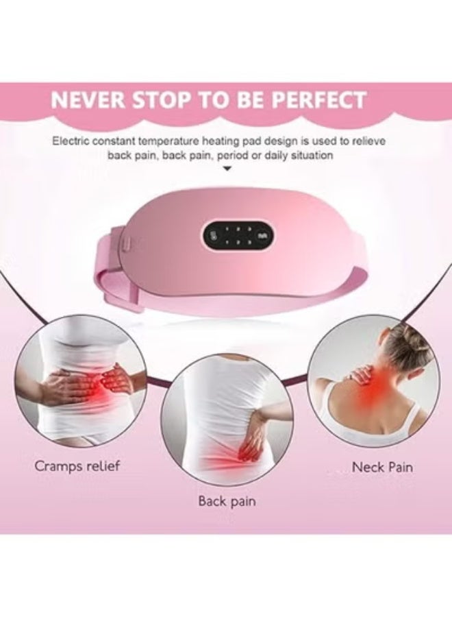 وسادة تدفئة كهربائية لاسلكية لتخفيف آلام الدورة الشهرية – 4 مستويات حرارة و4 أوضاع اهتزاز للبطن والظهر - Image 2