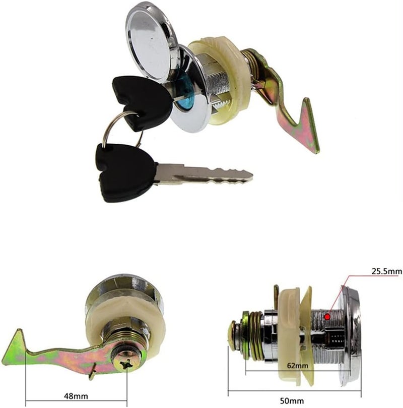 cheekyglo Motorcycle Tail Box Storage Lock, Metal Motorcycle Trunk Lock Modified Scooter Trim Tail Lock with 2 Keys for Motorcycles Scooters Electric Vehicles - Image 3