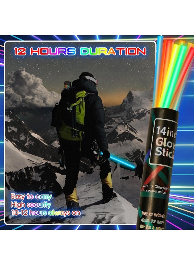 10 قطع من أعواد التوهج الكبيرة متوفرة في عبوات صناعية كبيرة لمستلزمات التخييم والطوارئ (أبيض) - Image 4