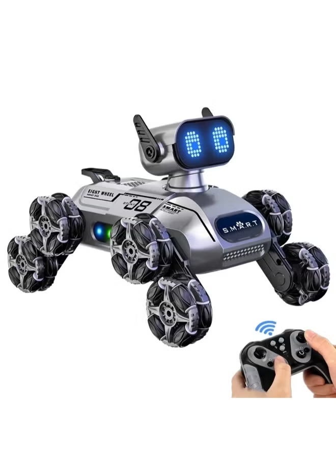 TOY GARDEN Eight-Wheel Remote Control Robot Dog – Intelligent Stunt Pet Dog Toy with Gesture Control, Music & Lights - Image 1