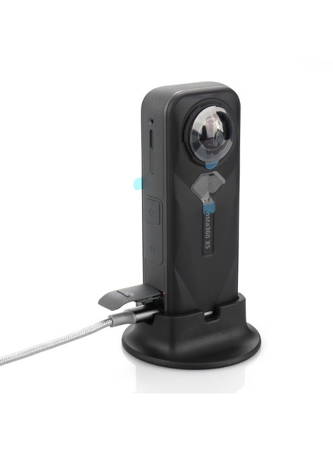 حامل سيليكون مانع للانزلاق لكاميرا Insta360 X5 / X4، حامل مكتبي وحامل للسيارة، قاعدة دعم مقاومة للماء والغبار - Image 2