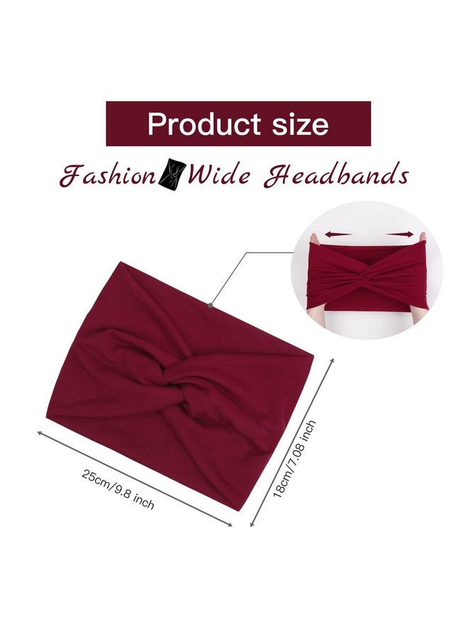 TERSE Headbands For Women Non Slip Soft Elastic Wide Hair Bands Yoga Running Workout Head Scarf 4 Packs  - Image 3