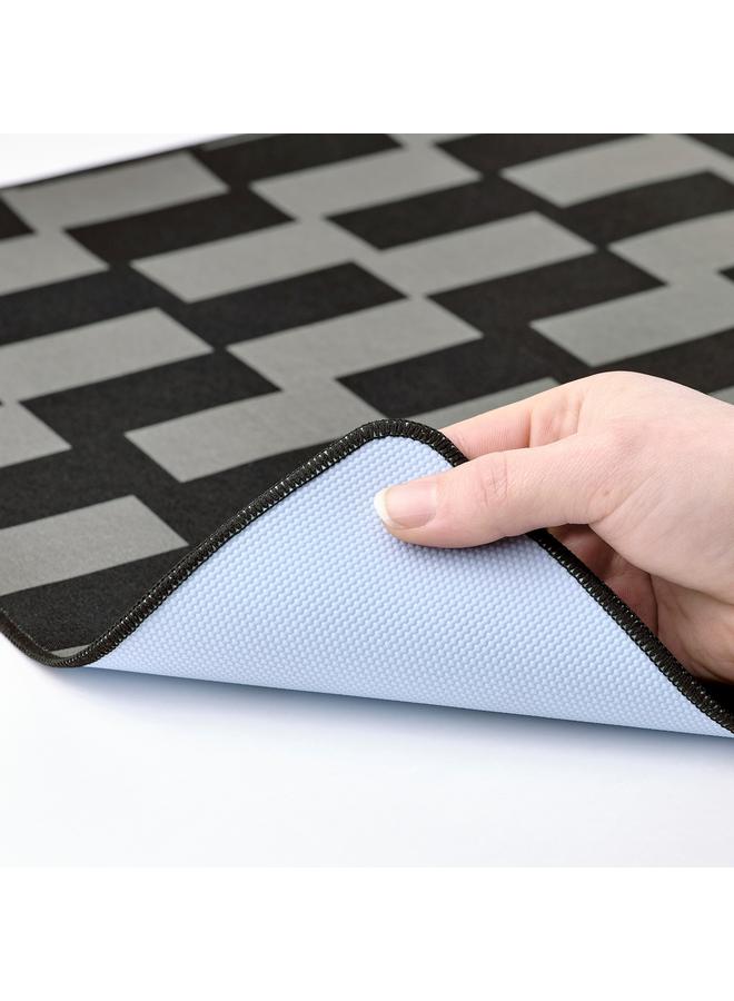 زبون لوحة ماوس للألعاب، منقوشة باللونين الأسود والرمادي، 40×80 سم - Image 2