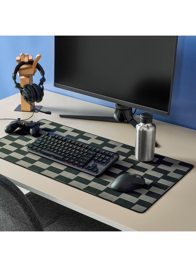 زبون لوحة ماوس للألعاب، منقوشة باللونين الأسود والرمادي، 40×80 سم - Image 4