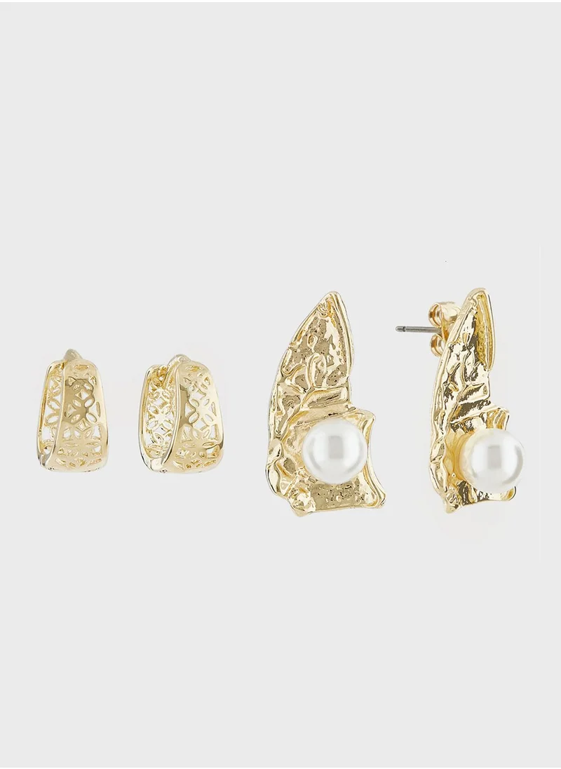 ONLY Gry 2 Pack Earrings