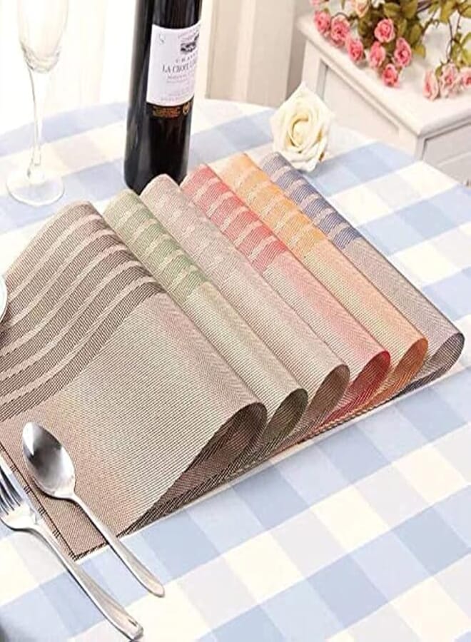 Rectangle Multicolored Placemats - 6 Pieces
