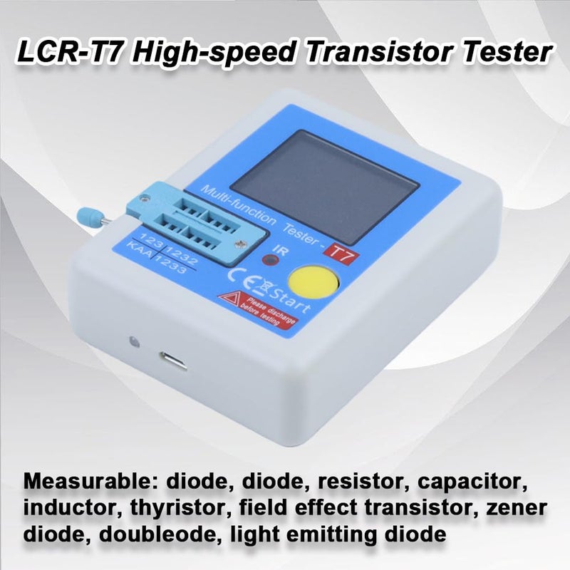 LCR T7 Transistor Tester Multi Function Color Screen High Precision Graphic Display - Image 4