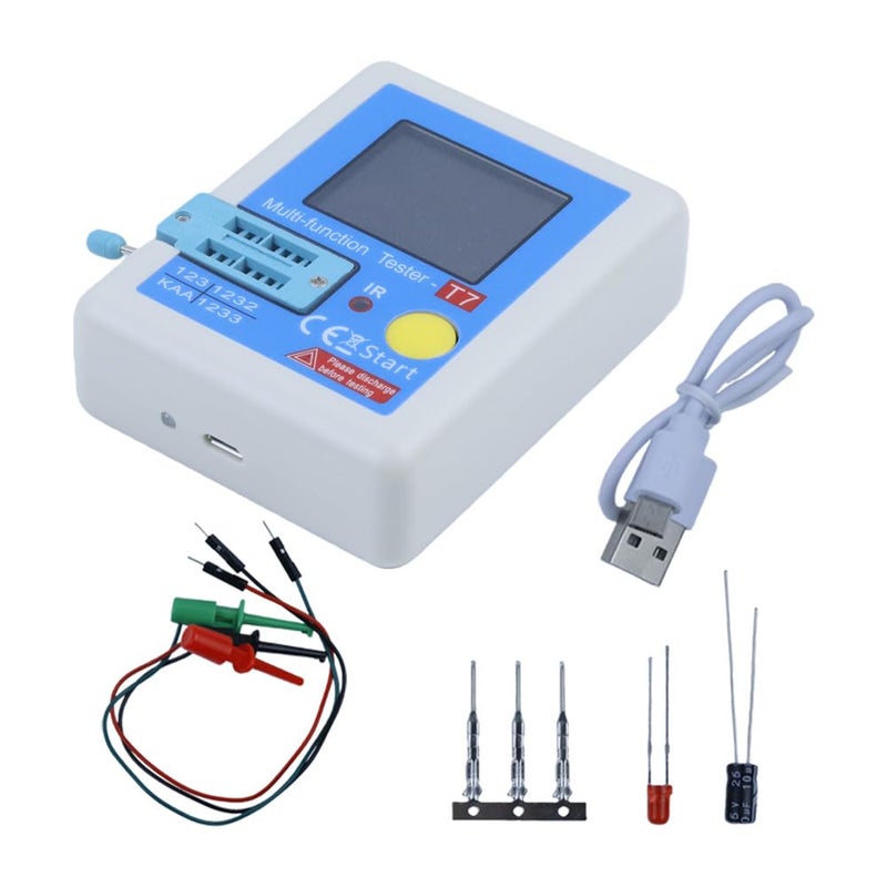 LCR T7 Transistor Tester Multi Function Color Screen High Precision Graphic Display - Image 1