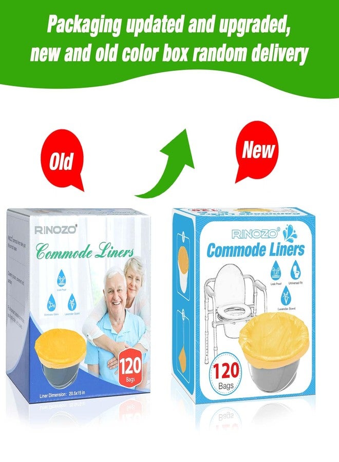 RINOZO Commode Liners for Bedside Portable Toilet Chair Bucket 120 Count Lavender Scented Disposable Waste Bags for Adults Universal Fit - Image 5