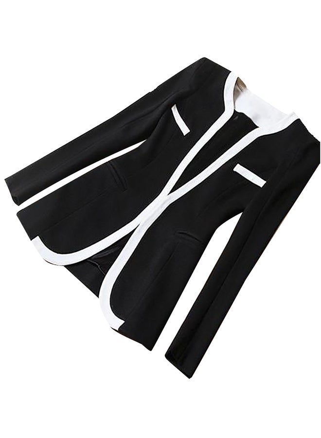 NIBEMINENT Contrast Blazer Black - Image 2