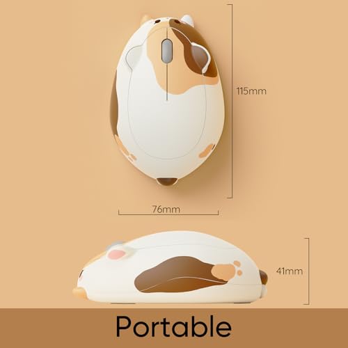 Akko Cat Theme Wireless Gaming Mouse Calico Cat, Tri-Mode Mouse BT3.0/BT5.0/2.4G, Cute Optical Cordless Cartoon Mice for Computer/Laptop/Desktop/PC, Compatible with Mac/Win - Image 4