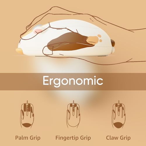 Akko Cat Theme Wireless Gaming Mouse Calico Cat, Tri-Mode Mouse BT3.0/BT5.0/2.4G, Cute Optical Cordless Cartoon Mice for Computer/Laptop/Desktop/PC, Compatible with Mac/Win - Image 2