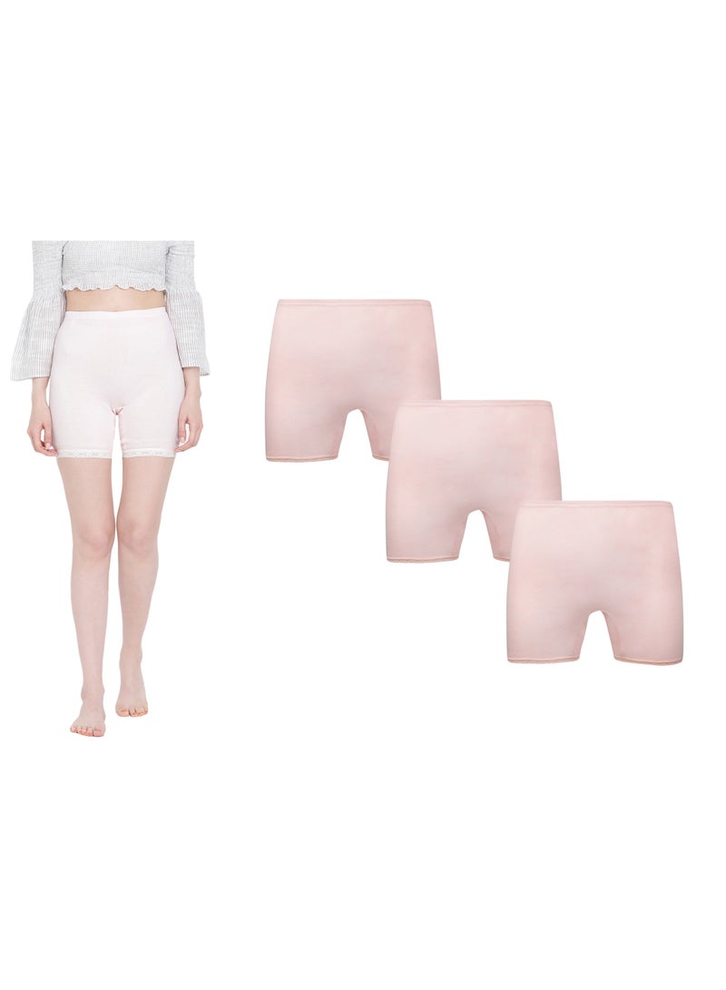 BYC GIRLS COTTON BOXER SHORT BRIEF (PACK OF 3) - PINK - Image 2