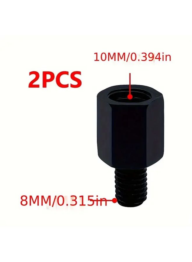 Black Stainless Steel M10 M8 Right Hand Thread Motorcycle Mirror Adapter Screw Hex Bolt - Image 5
